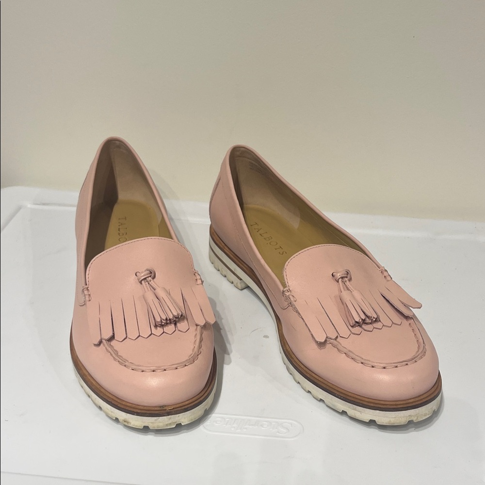 Talbots Pink Tassel Kiltie Loafers